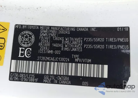 2018 Lexus Rx 350 из США, поврежденный, VIN 2T2BZMCA6JC139224